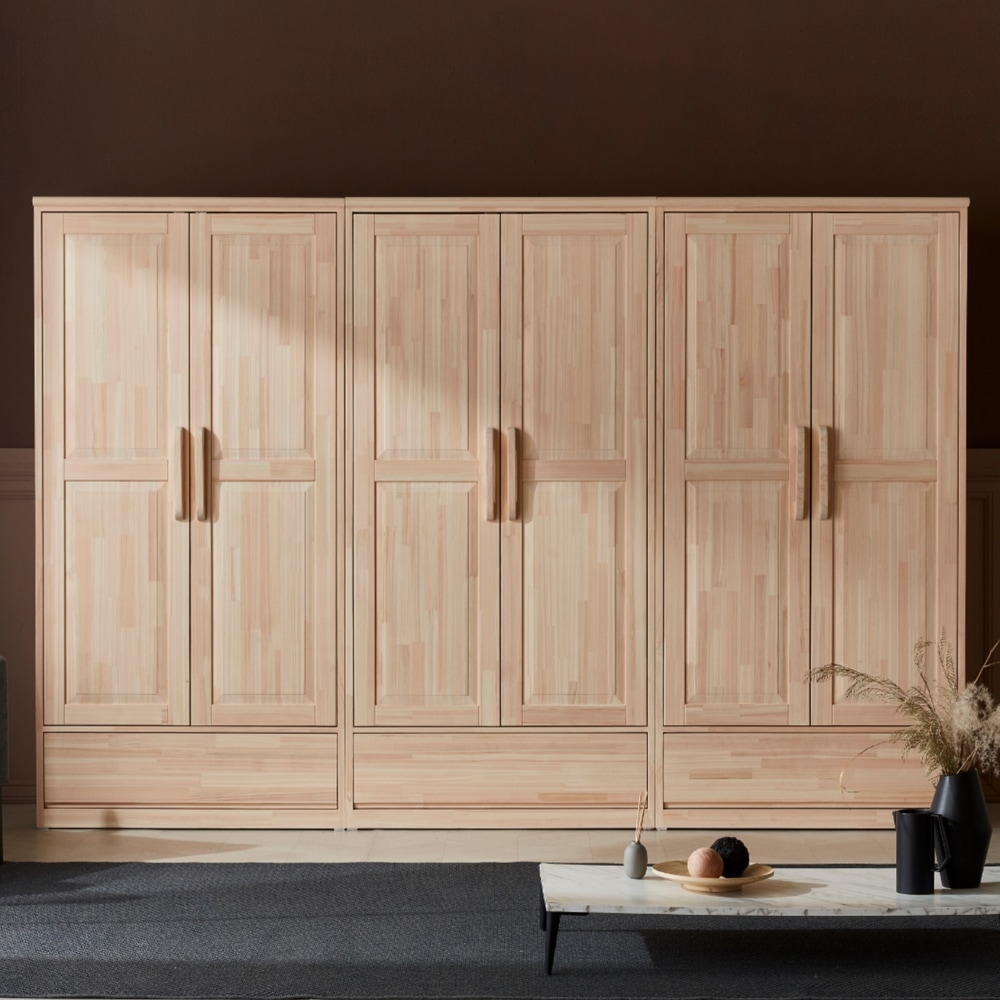 [신상품] 바르숲 한울 편백나무 장롱 원목장농 10자 세트