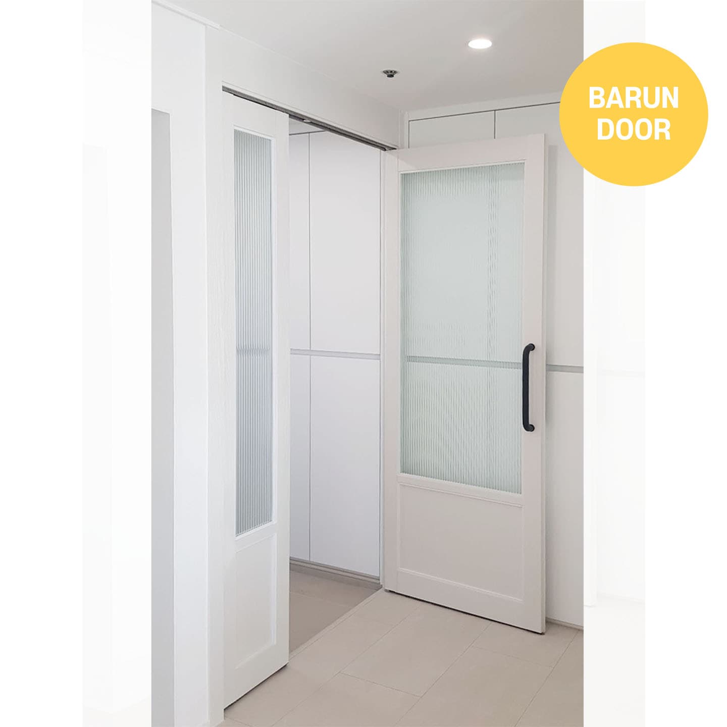 [신상품] 바른도어 아파트 현관 비대칭 양개 스윙 중문 직영시공