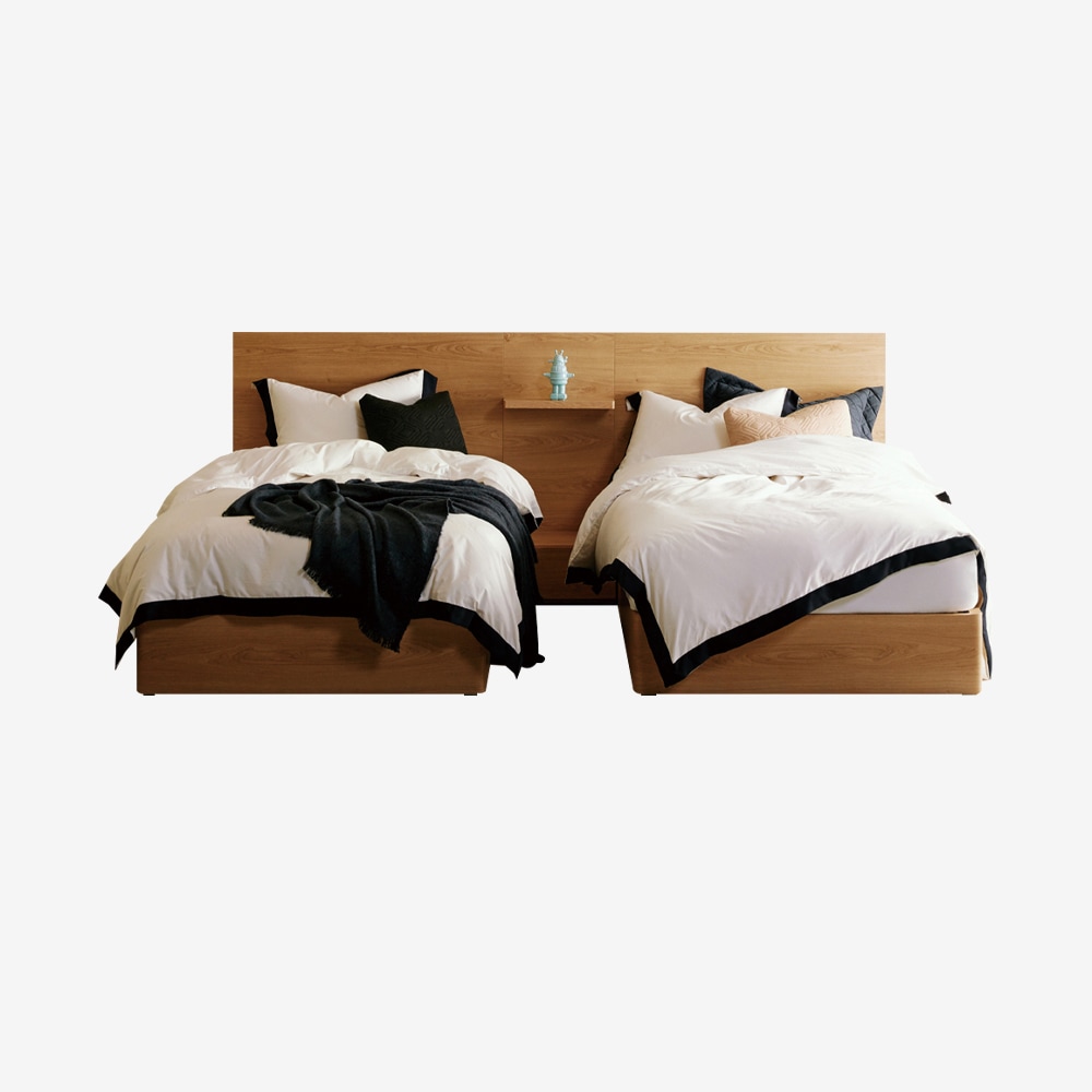 [신상품] 시몬스 2개묶음 D2178A 뷰티레스트 자스민. 슈퍼싱글+슈퍼싱글 침대+협탁