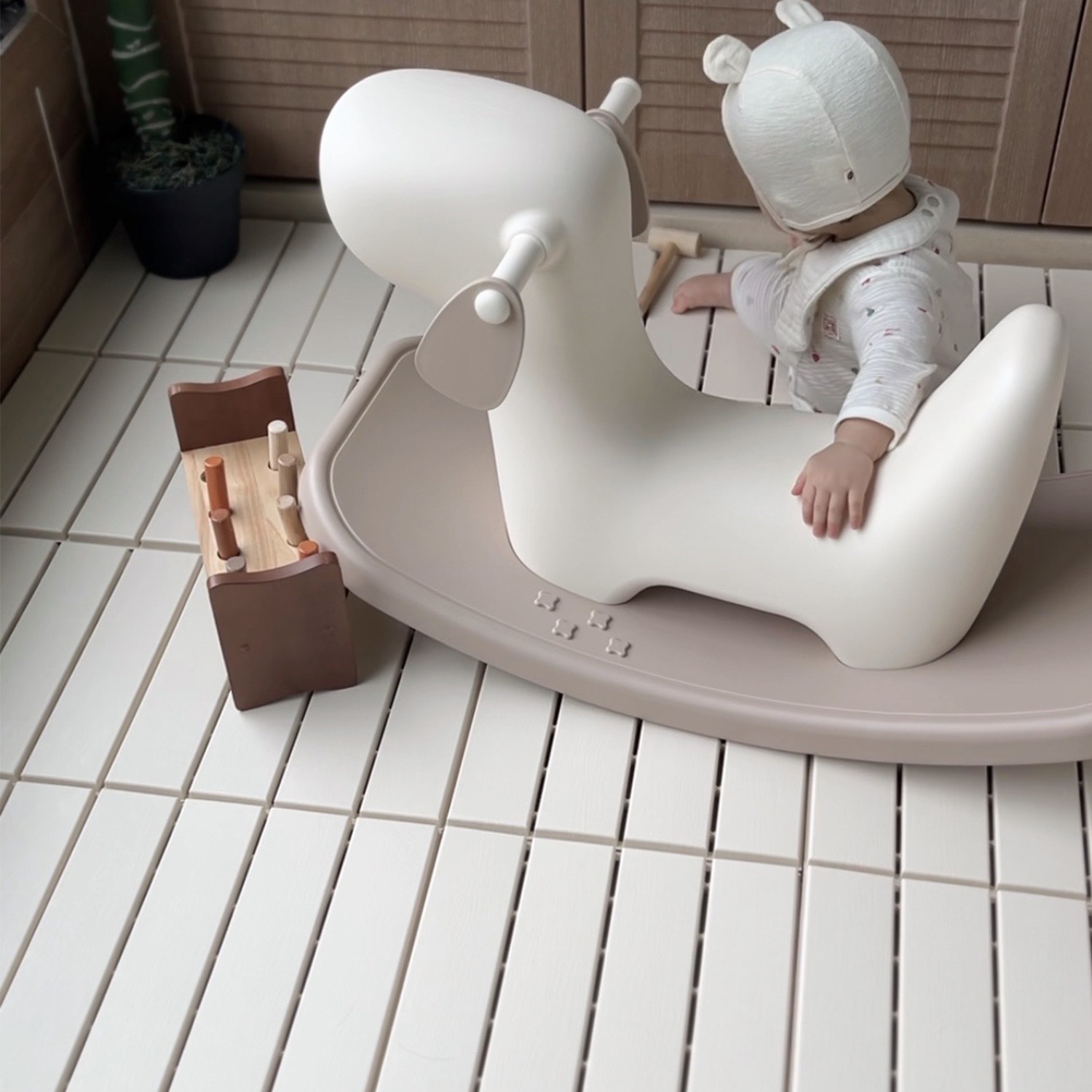 디자인스킨 항균 다용도 조립식 데크타일 바닥재 마루 (6P)