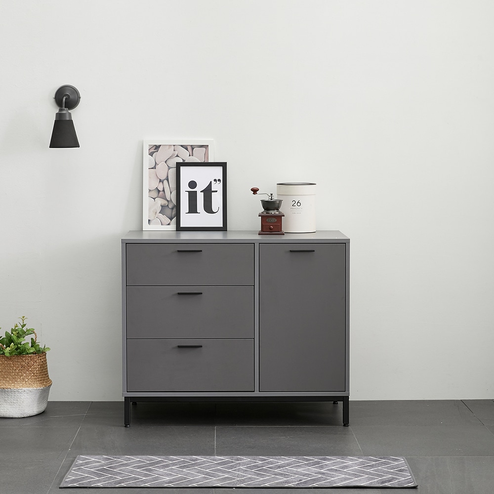 [신상품]우드무드 1000 주방서랍장 홈카페장 냉장고장 수납장 정수기선반 다이 멀바우 화이트