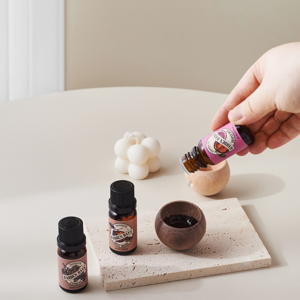 [오늘출발][신상품]가든데이즈 아로마오일 브리즈볼 확산 에그 우드 디퓨저 원목 발향기