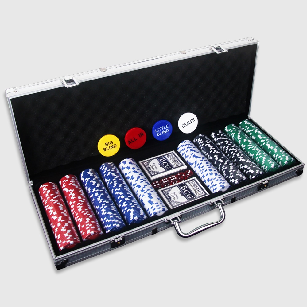 [오늘출발][신상품]스토움 포커칩 세트 카지노칩 세븐 카드 게임 숫자 홀덤 칩 하드케이스증정 500SET