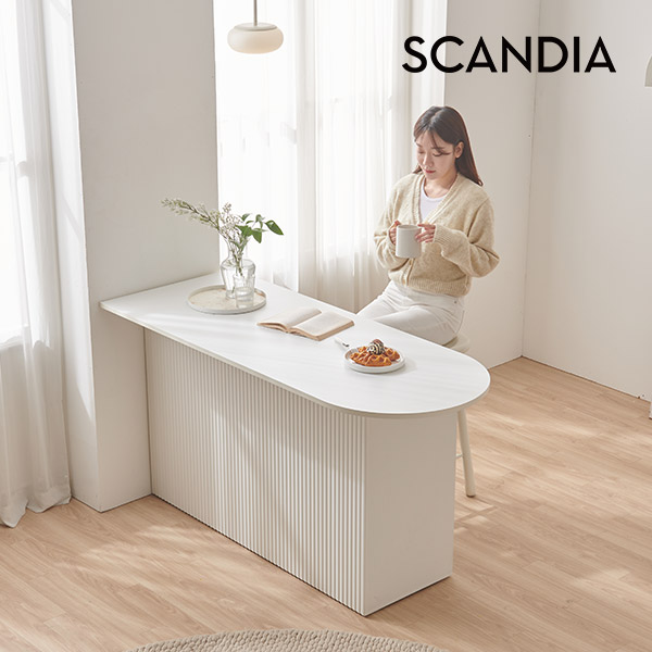 스칸디아 최종가 14.9만 / 플로리 1500 템바보드 홈바 테이블 아일랜드 식탁 