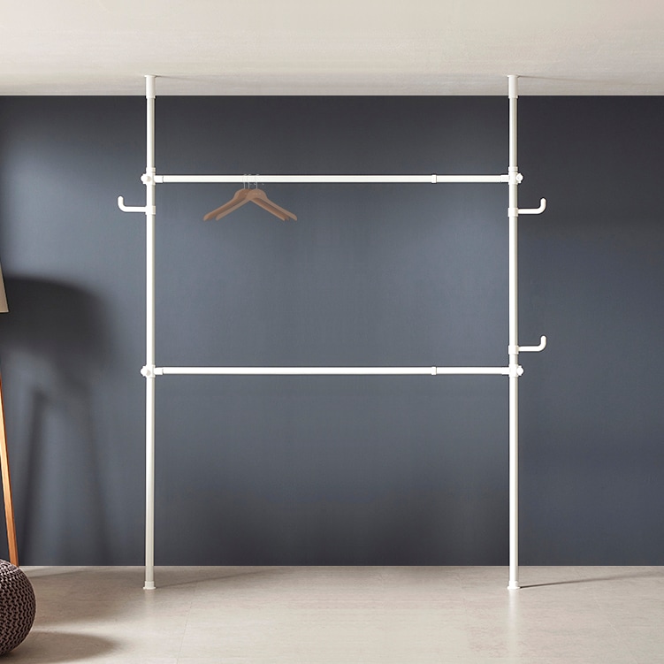 행거전문가 와이드 2단 행거 2colors 