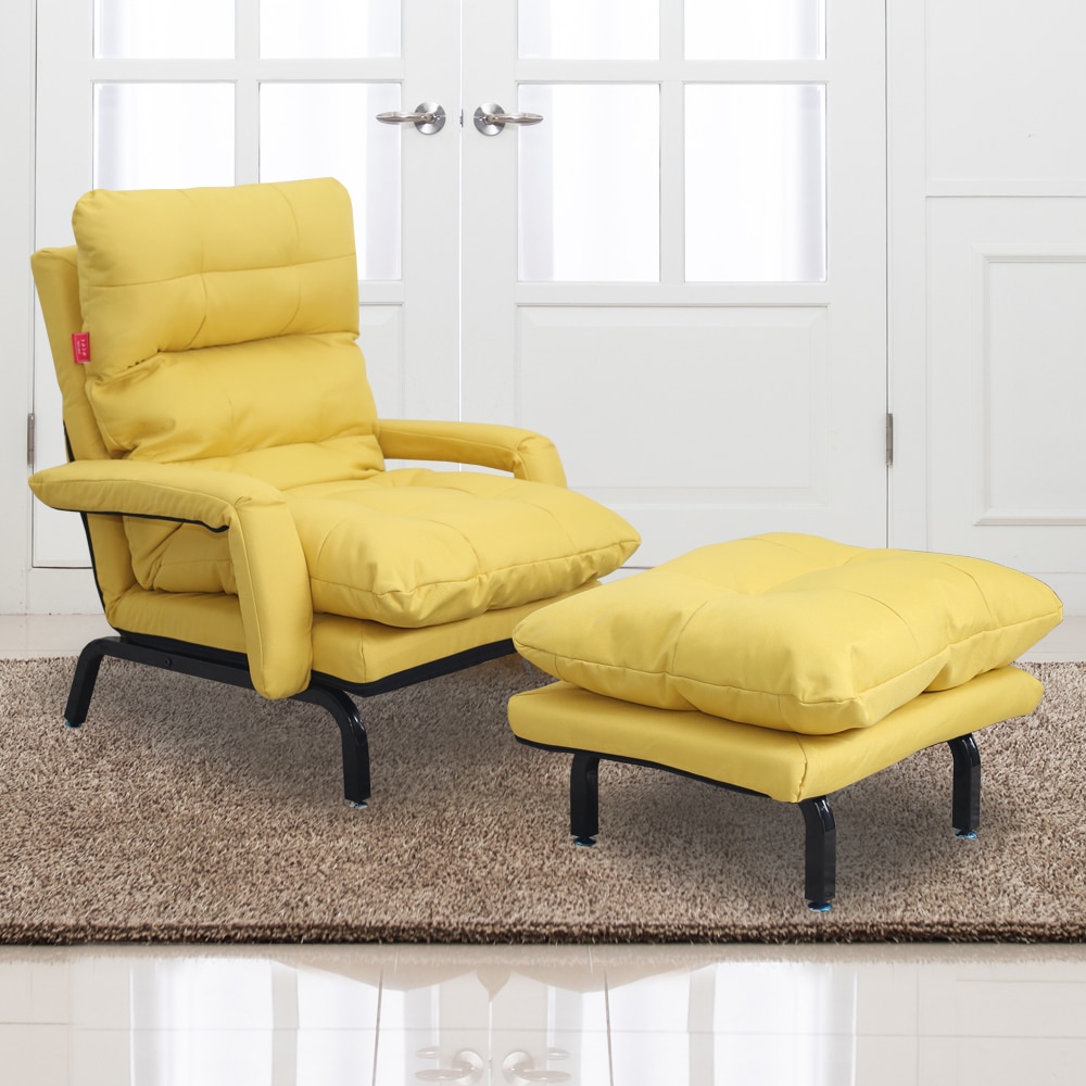 [오늘출발][신상품]라꾸라꾸 등받이 1인용 릴렉스 소파베드 스툴포함 WE-45