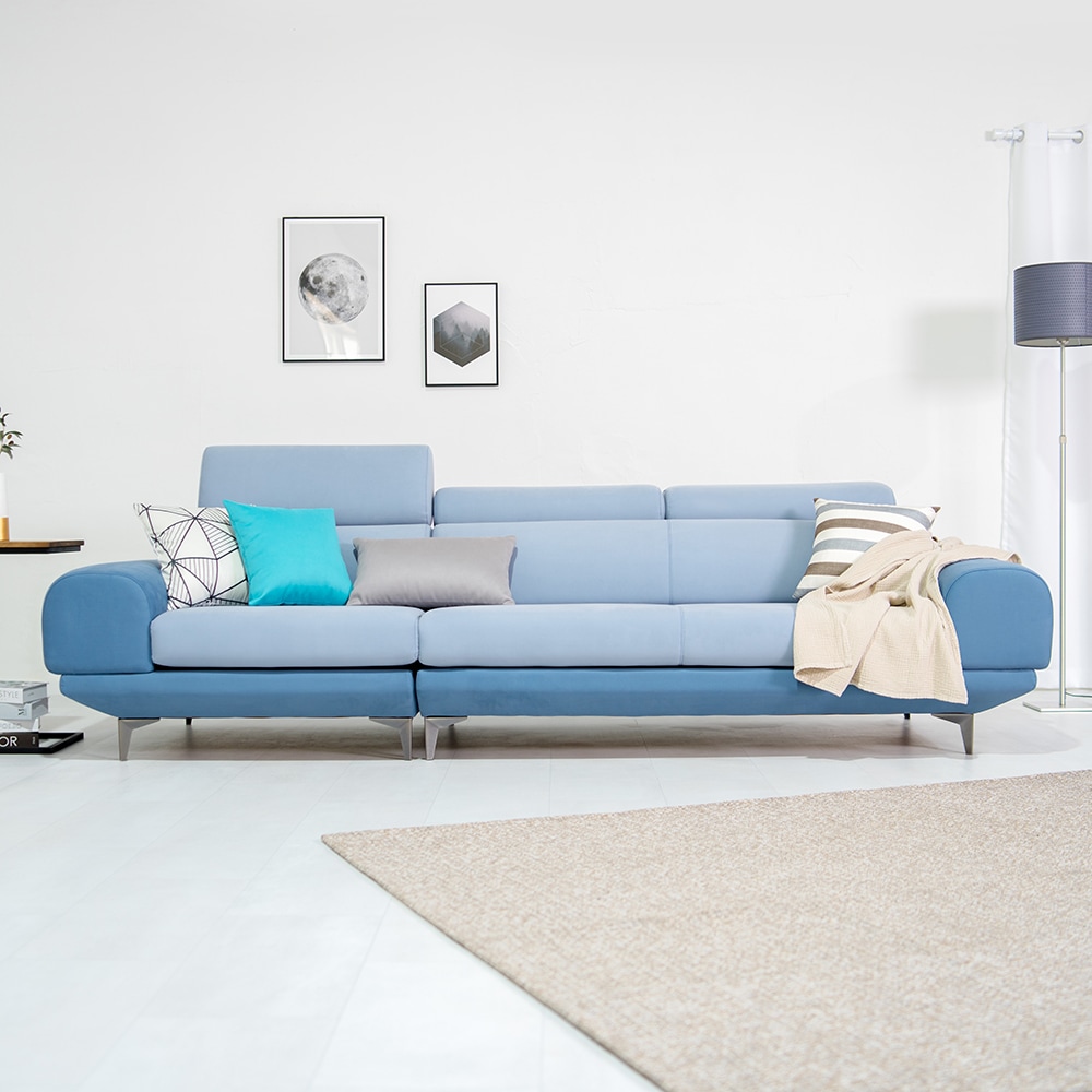 알렌토 가구 마일드 4인용 로젤 스웨이드 패브릭 신소재 소파 이지클린 기능성 국산 쇼파