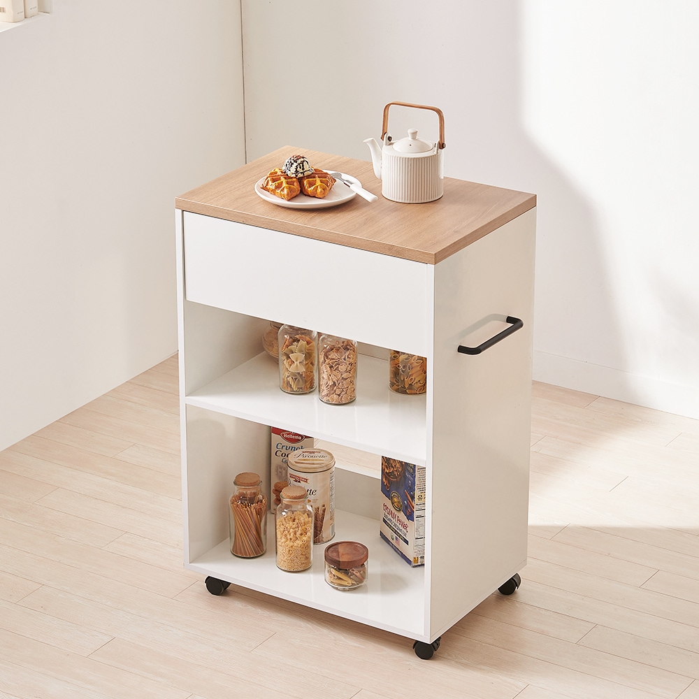 [신상품] 프린홈 RF 데일리 만능 이동식 조리대 트롤리 수납장 3color