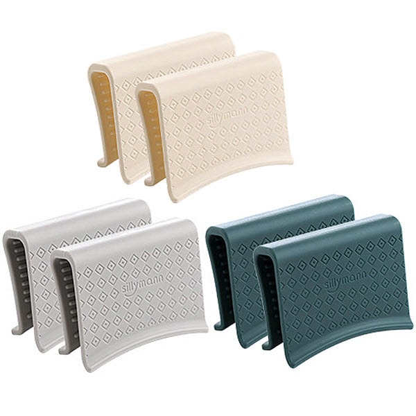 토탈하우스 실리만 하모니 사각냄비집게 2세트 실리콘 냄비집게 WSK4001