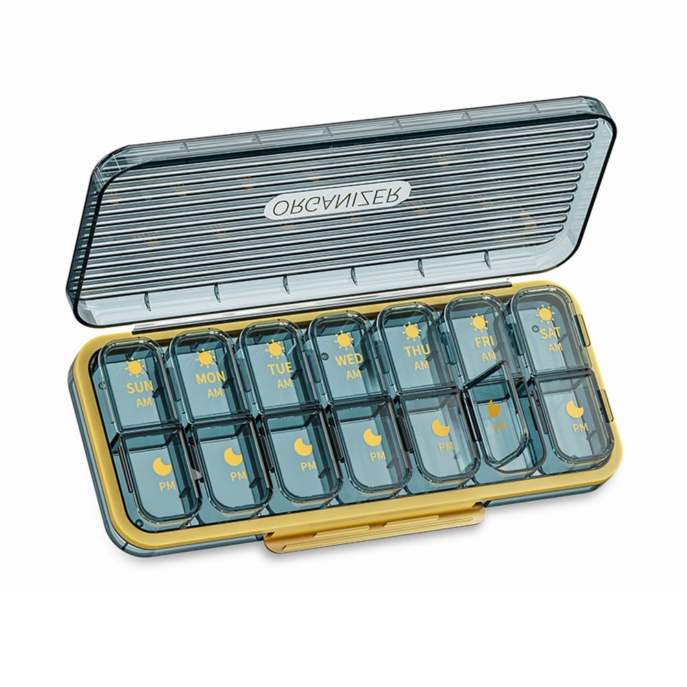 [신상품]오즈리빙 휴대용 약통 알약 케이스 U299 여행 약보관함 보조제 요일별 데일리 시간별 소분