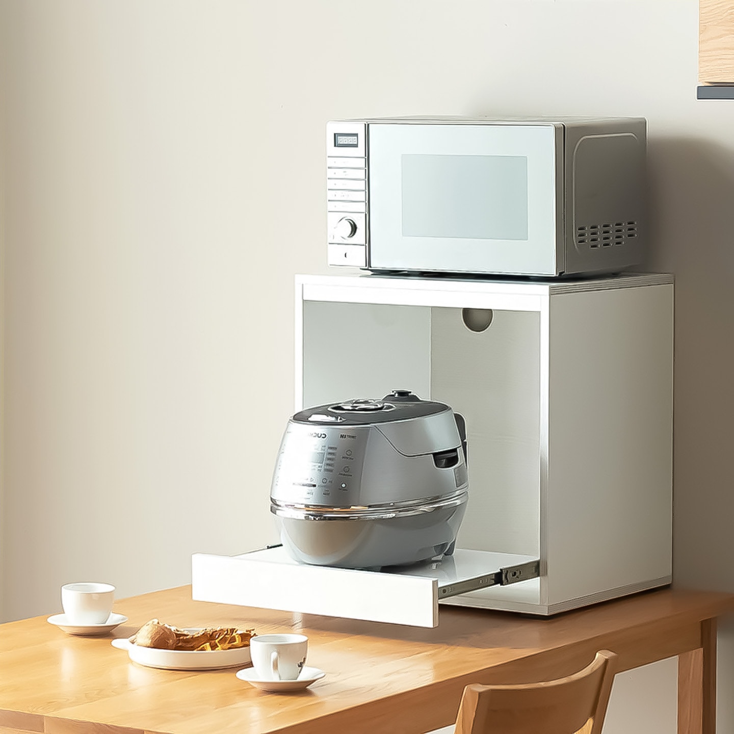 AAHUT 럭스 전자렌지 수납장 미니 밥솥선반 주방 홈카페 렌지대 수납장 광파오븐 