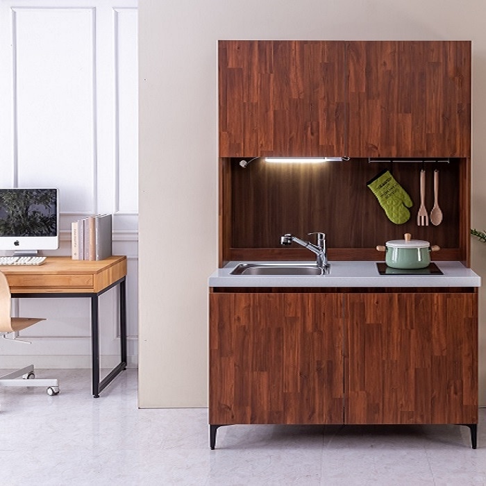 Home to do 인조대리석 모듈형 앵커 1200 이동식 쿡탑 싱크대 + 상부장 세트 5colors 