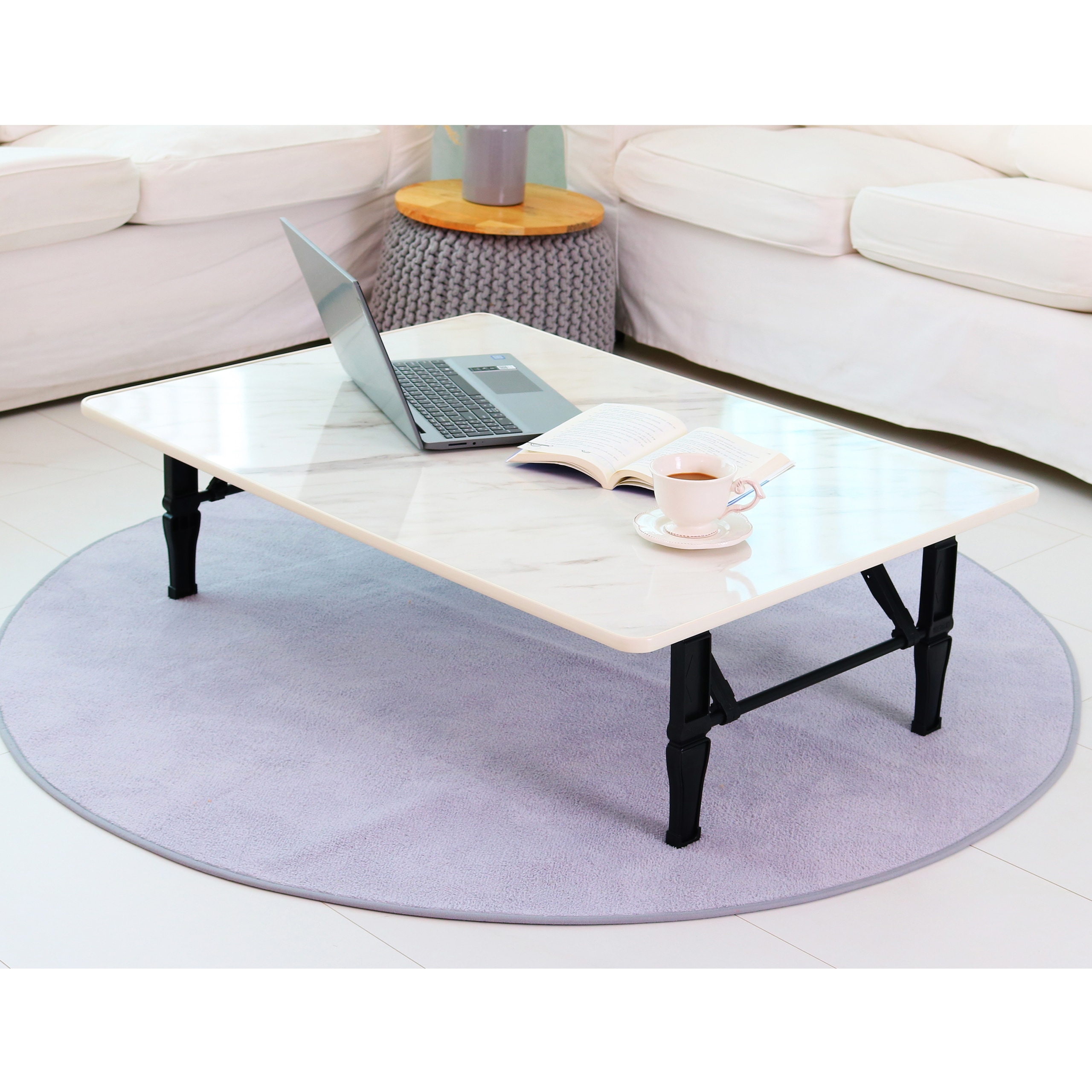 [신상품] 한일테이블 홈 라운딩 H다리 접이식 다용도 테이블상 (특대)