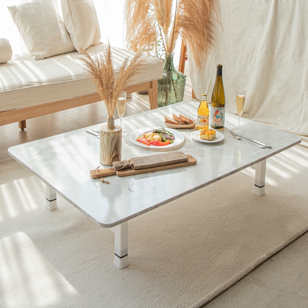 [신상품] 허니센스 접이식 밥상 화이트 교자상 손님상 잔치상 집들이 테이블 4size