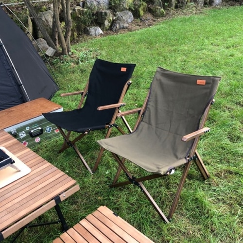 캠핑하자 아베나키 허그캔버스 캔버스원단 접이식 캠핑의자 2colors