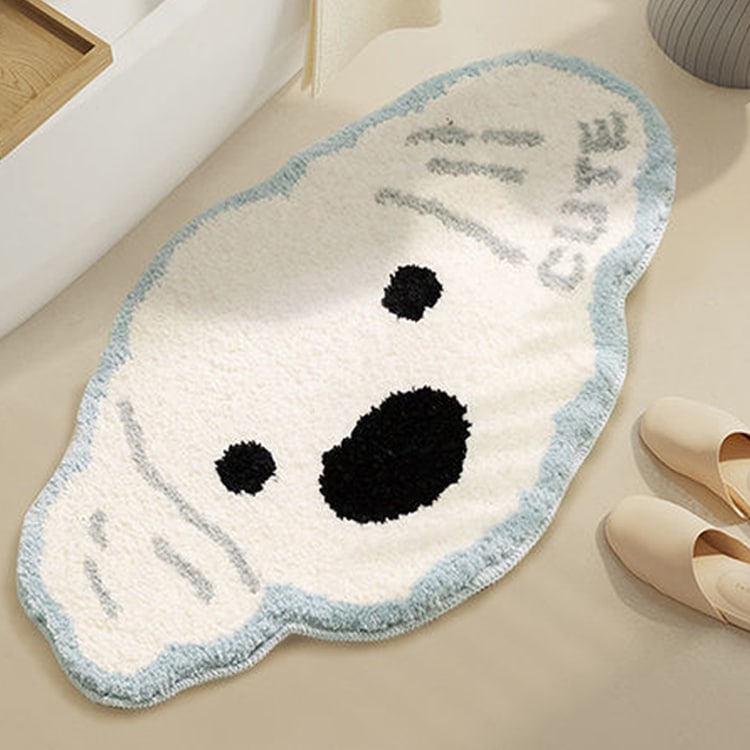 클라모프 꼬질 아기 댕댕이 러그 발매트 4060 화이트