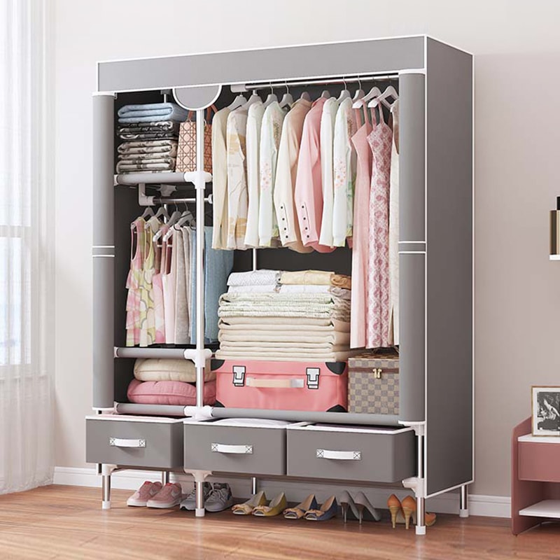 MAME(마메) 비키니옷장 선반형 시스템 커버옷장 드레스룸 행거 112cm 