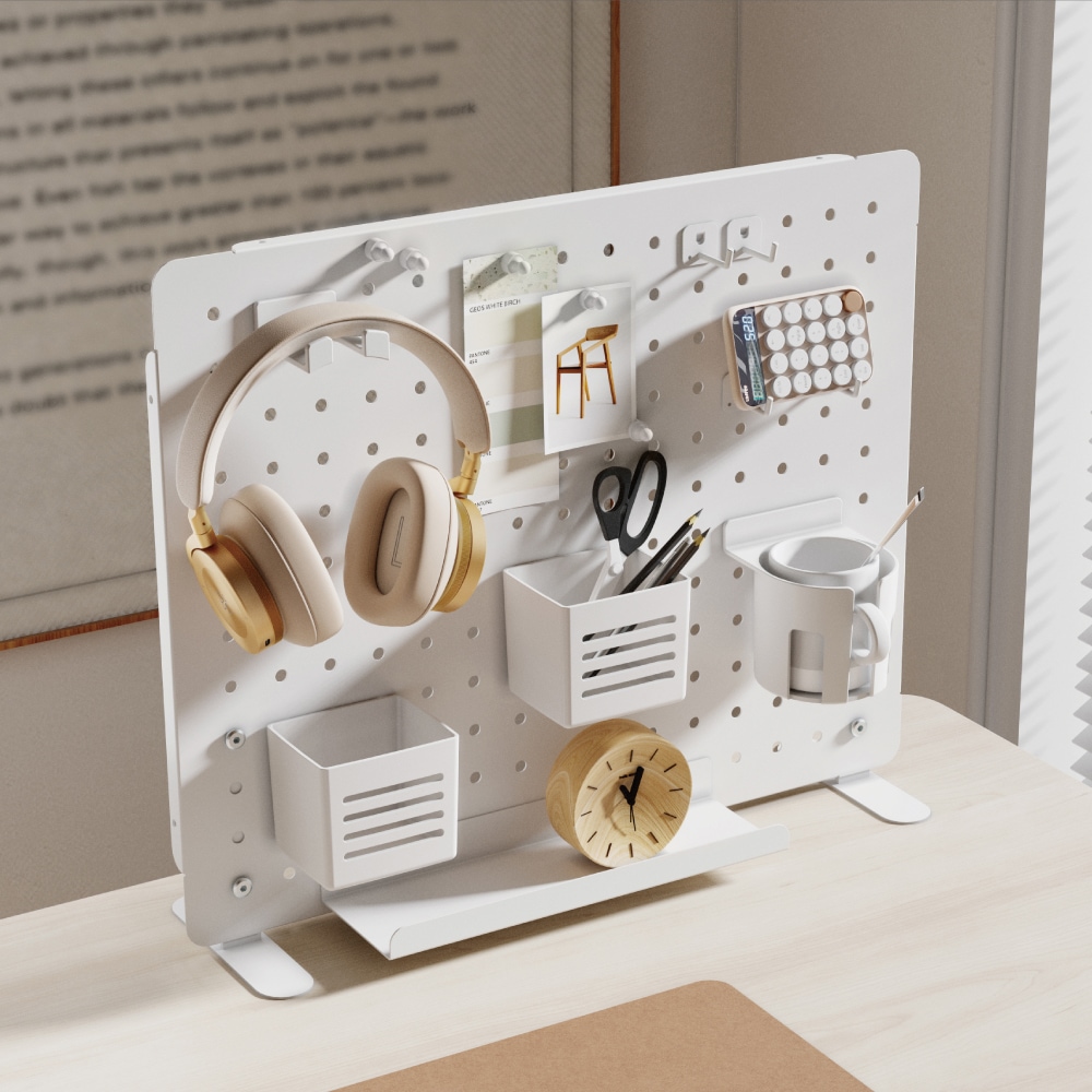 루나랩 데스크 오거나이저 L 타공판 책상 정리함 수납 거치대 타공보드 