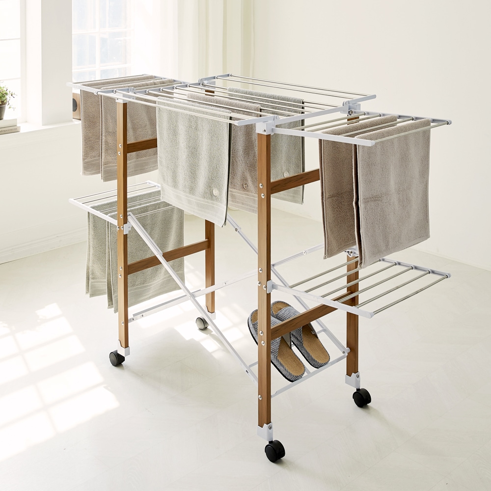 씨에스리빙 튼튼한 대형 접이식 빨래건조대 이불건조대 홀직