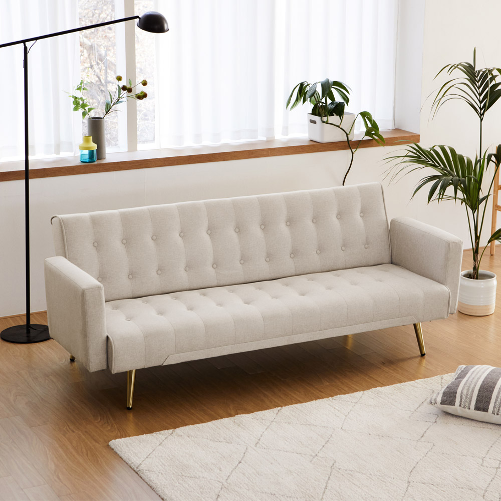 [중고] 베스트리빙 [리퍼]로지 패브릭 접이식 소파베드 인테리어 카페 3colors