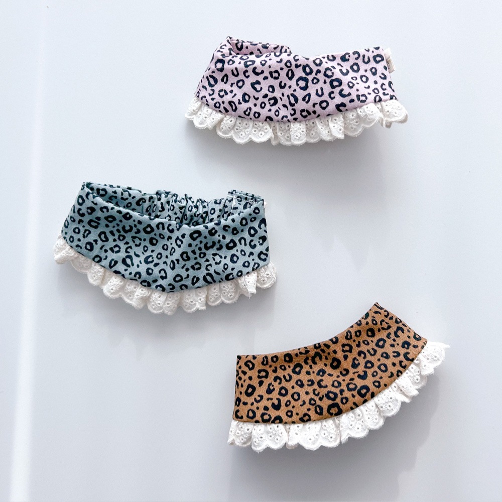 개달당 사바나 레오파드 강아지 고양이 고무줄 스카프 3colors