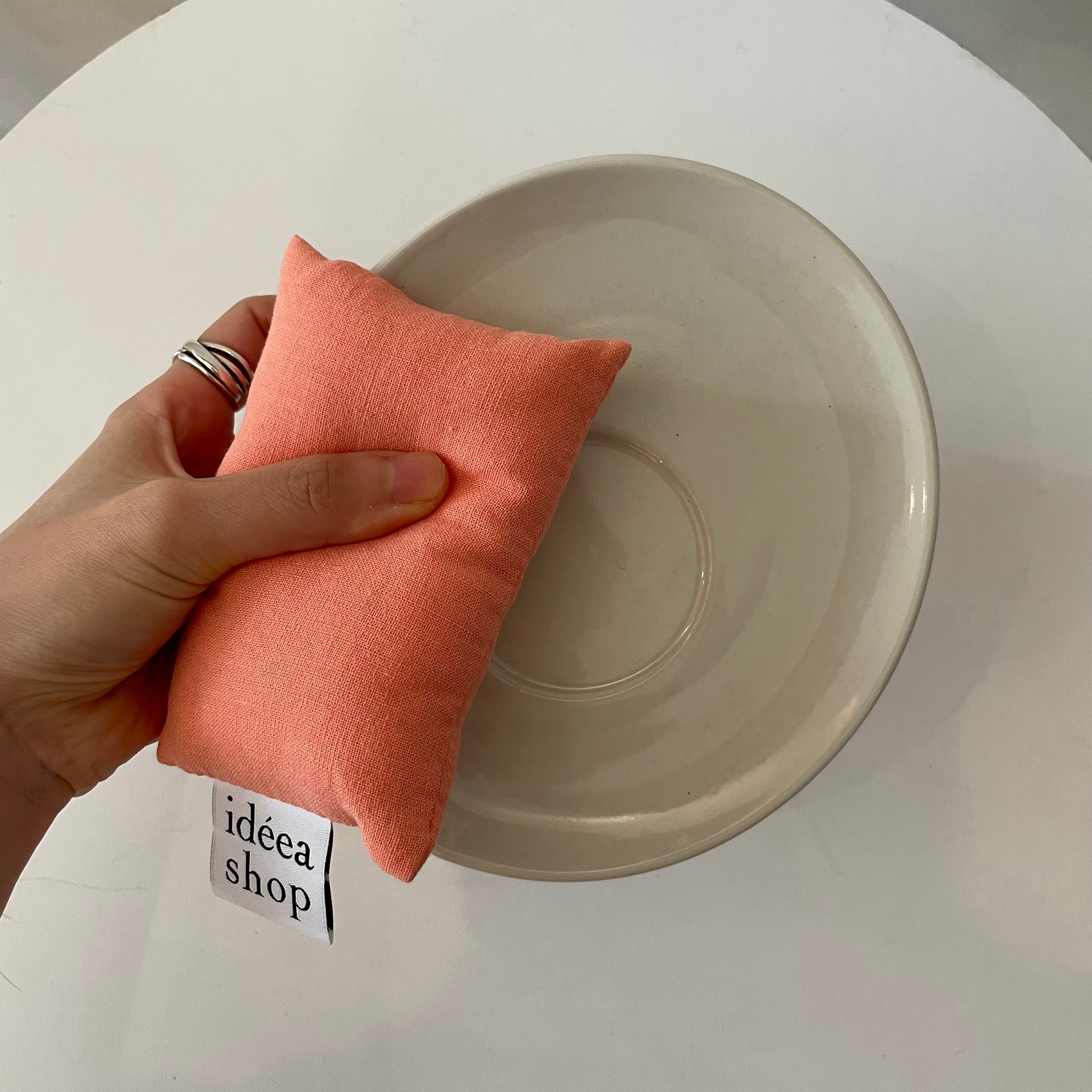 [신상품]아이디어숍 Stitch pot holder - peach 주방장갑