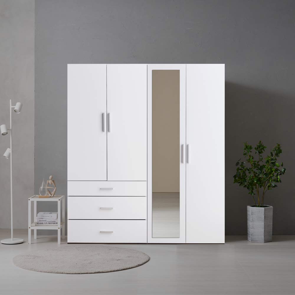 웰튼 에리카1600 키큰장 1인가구 학생가구 원룸장 서랍 거울 옷장 