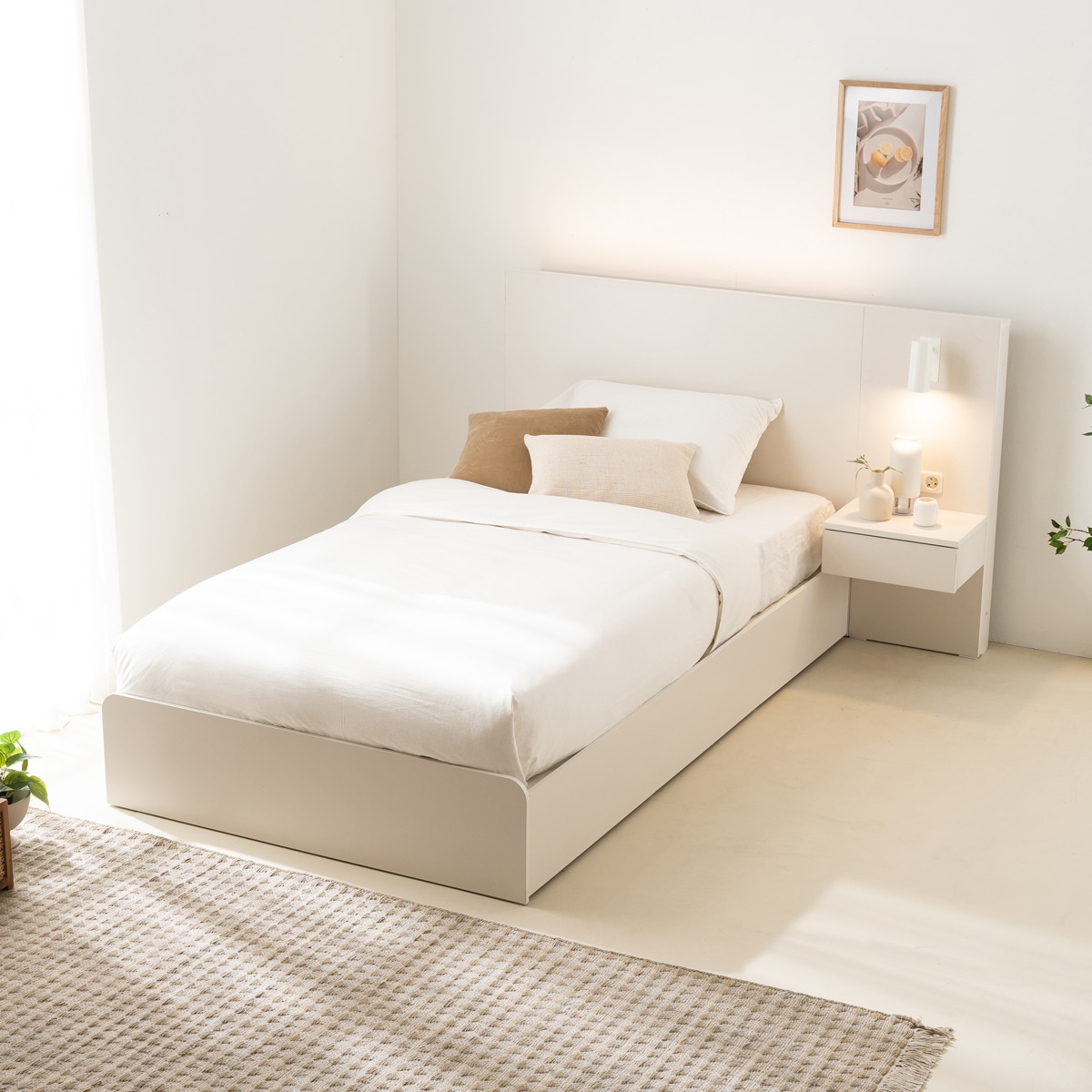 [신상품] 리바트 [단독] 피아프 LED 조명 호텔침대 일반형 SS/Q