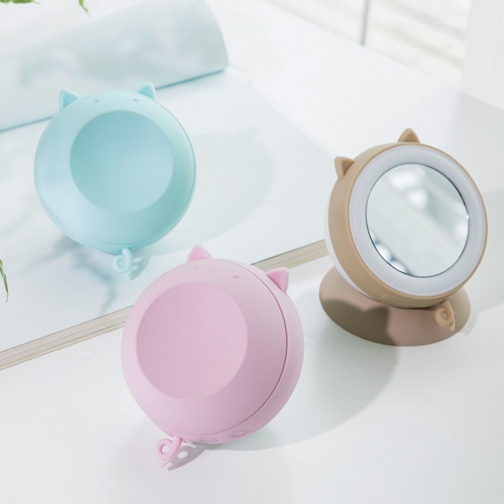 바이온 통통한 거울 USB 휴대용 충전식 손난로 보조배터리 색상랜덤