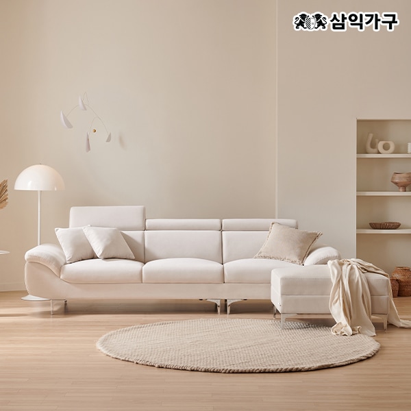 삼익가구 뉴니드 4인용 아쿠아텍스 헤드틸팅 소파(스툴선택) 