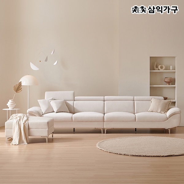 삼익가구 뉴니드 6인용 아쿠아텍스 헤드틸팅 소파(스툴선택) 