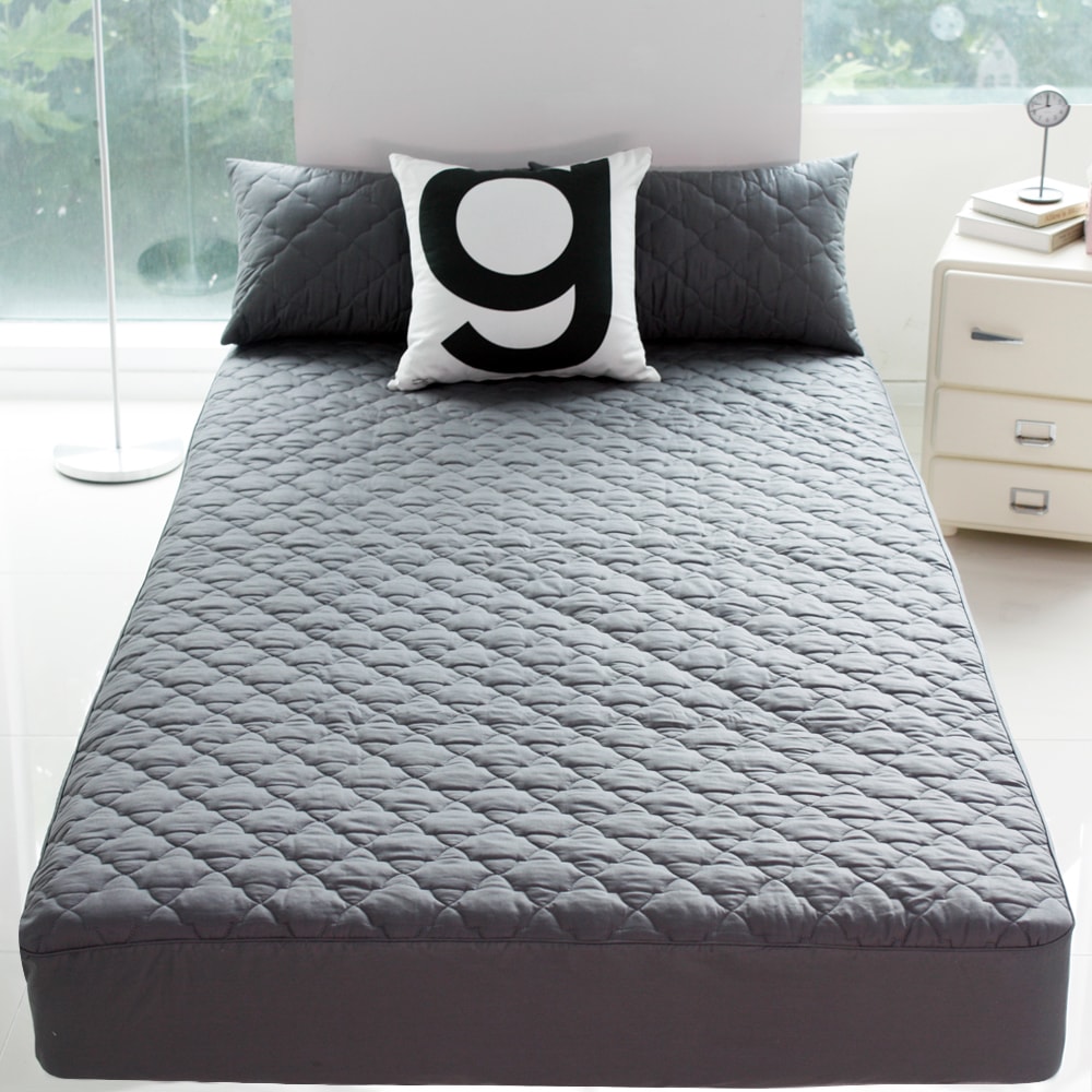 바숨 순면 패밀리 침대 누빔 매트리스 커버 S/SS/D/Q/K/LK/ 맞춤 7color 