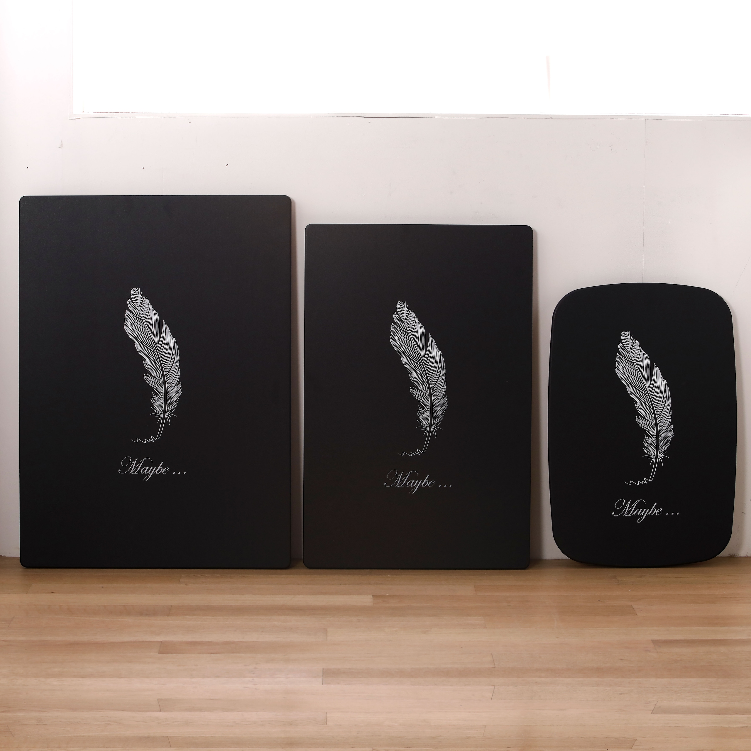 [오늘출발] 스토리퍼니쳐 깃털 캘리그라피 액자테이블 2colors 3size - 780(대)_7파이_깃털 블랙