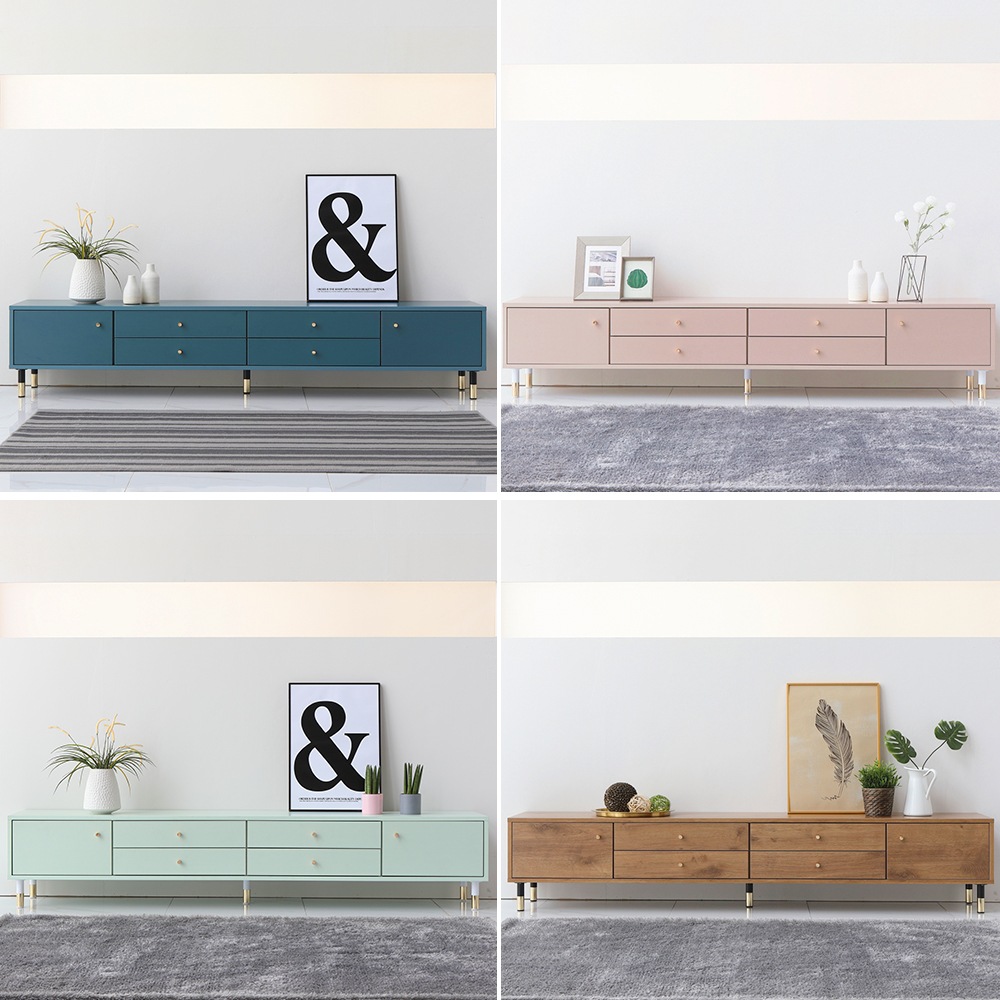 [신상품]나누벨 파스텔 2100 티비다이 거실장 9colors - 청록