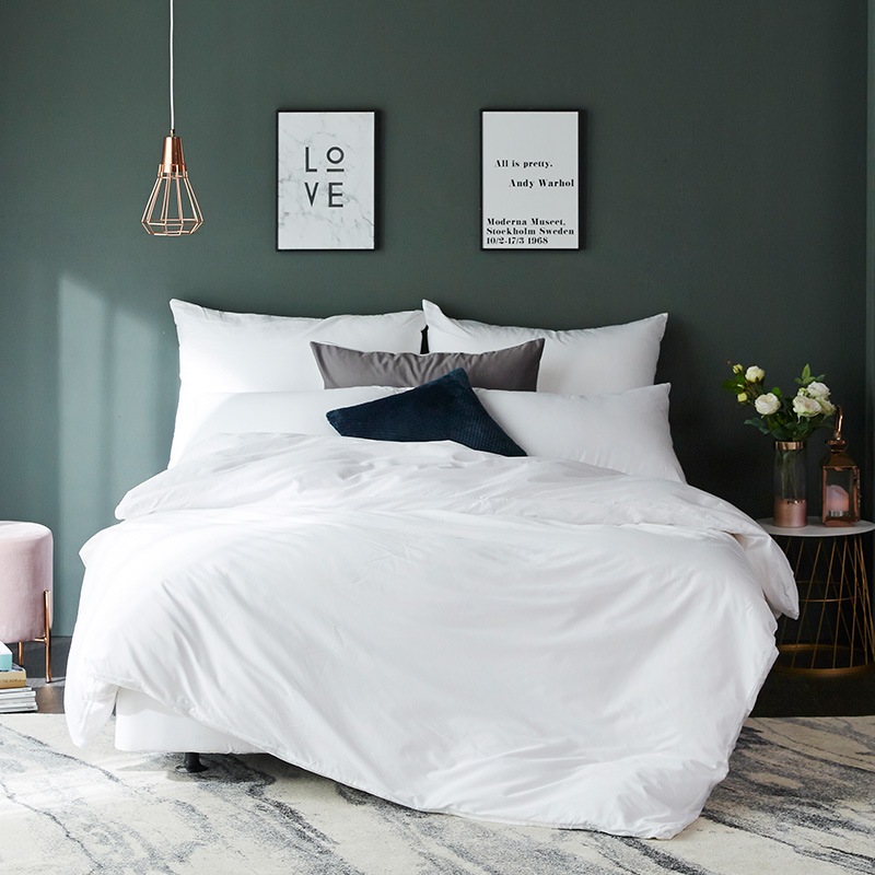 헬렌스타인 80수 호텔콜렉션 샤인코튼 이불커버 세트 S/SS/Q/K/LK 호텔침구 순면 - S/SS_화이트 