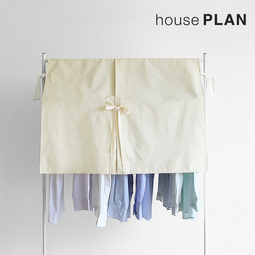 [신상품] 하우스플랜온 면100% 행거정리 먼지차단 길이조절 코튼 행거커버 행거가리개 2sizes 4colors - 코튼 행거 커버S_아이보리