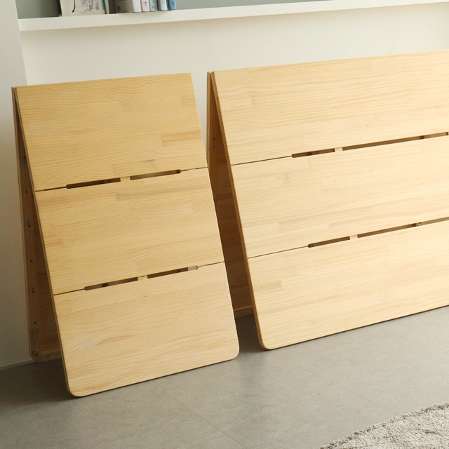 [신상품] 자네트가구 소나무 파인 원목 접이식 침대깔판 저상형 침대프레임 6size - 미니싱글