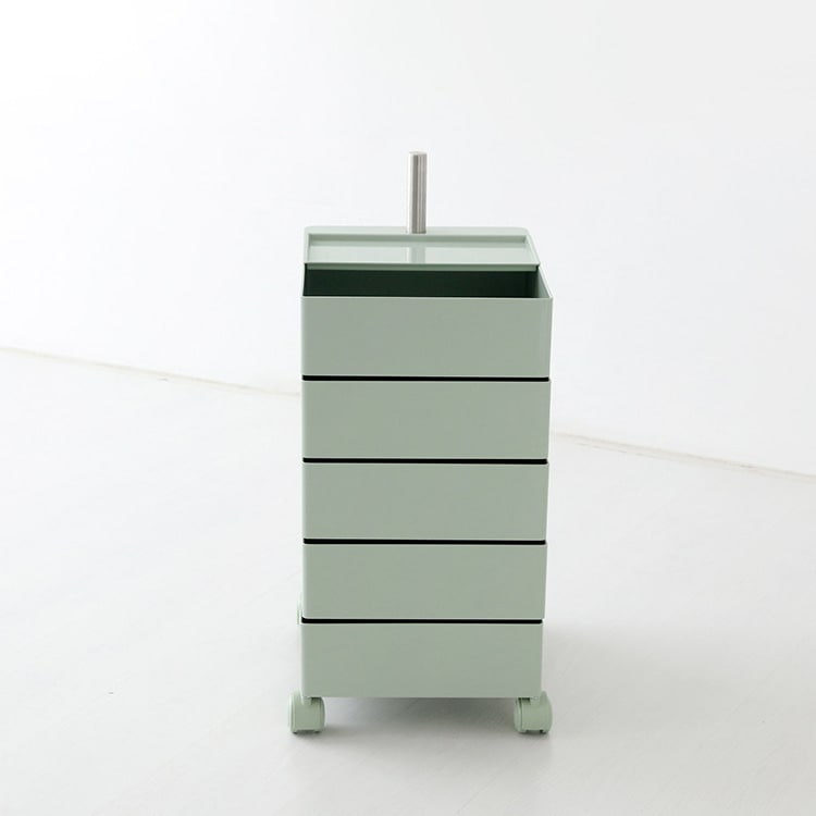 마켓비 빙그리 회전서랍 트롤리 5단 - 그린 