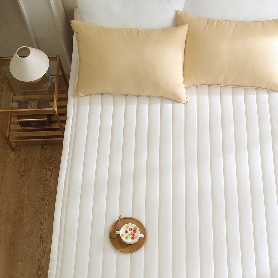 플로라침구 빌리브 먼지없는 M2 알러지케어 고정밴딩 패드 SS/Q/K 4컬러 - 아이보리_Q 패드 단품 