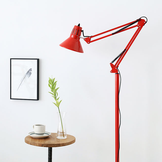 마켓비 TEMPAT 장스탠드 E26 KS2042F+스마트전구 세트 - 레드 +E26 LED 스마트전구 9W 컬러