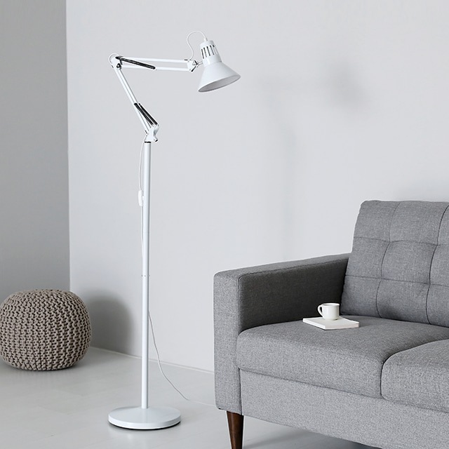 마켓비 TEMPAT 장스탠드 E26 KS2042F+스마트전구 세트 - 화이트 +E26 LED 스마트전구 9W 컬러