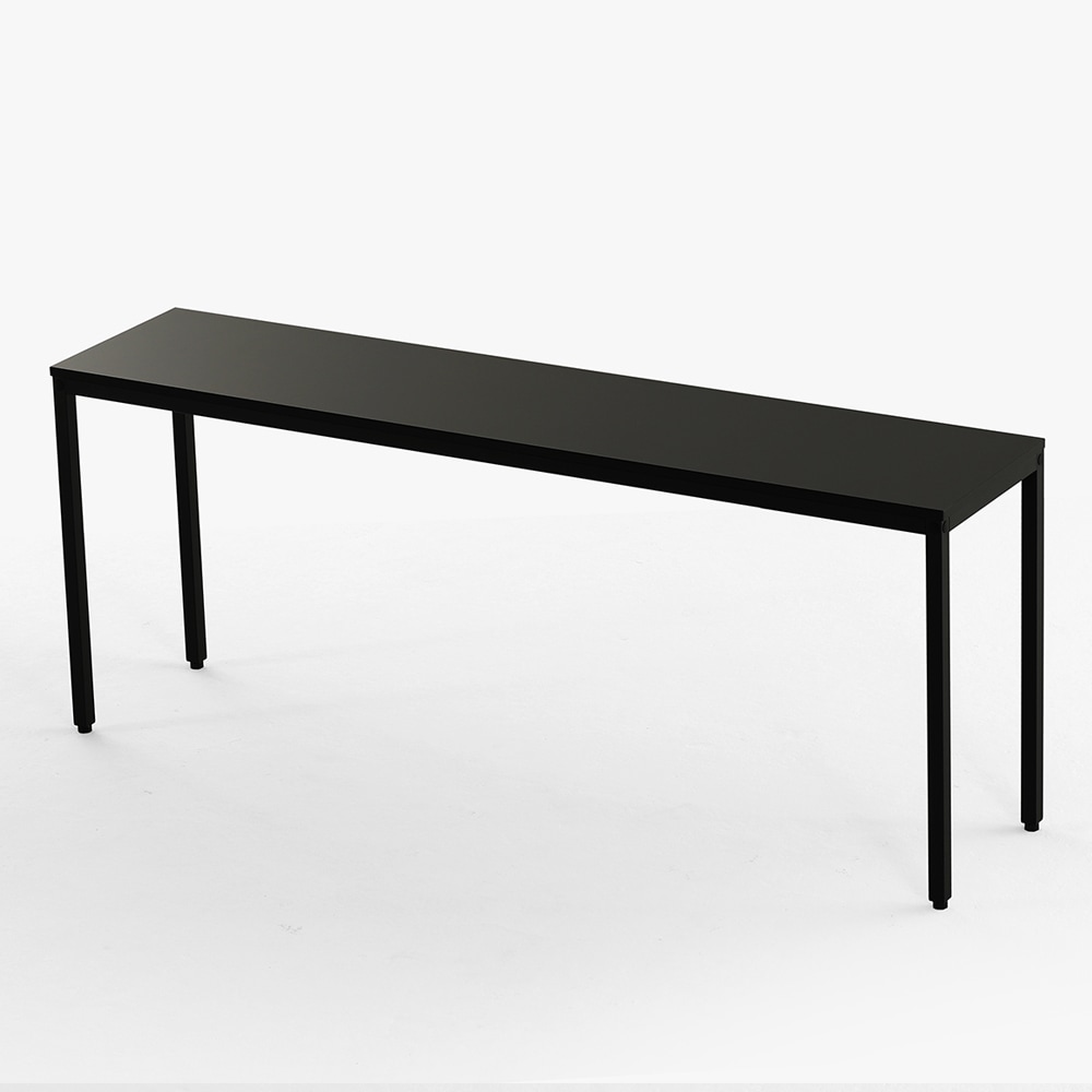 209애비뉴 제로데스크 슬림 400 좁은 책상겸테이블 9Size 4Colors - 1800x400_블랙프레임+블랙상판