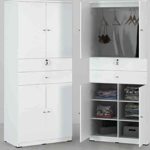 Yuka Lemari Pakaian 4 Pintu 2 Laci