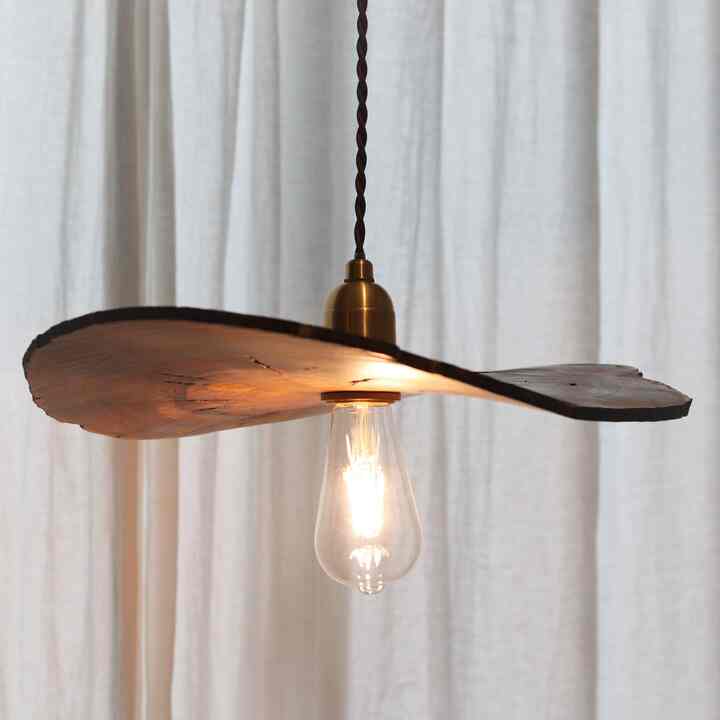 天然木のペンダントライト/ムクノキ