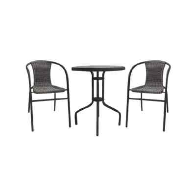 Colorado Set Kursi & Meja Teras - Hitam