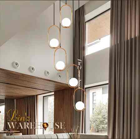 Lampu Gantung Oval Gold