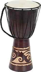 Brown Mahogany Drum Sculpture