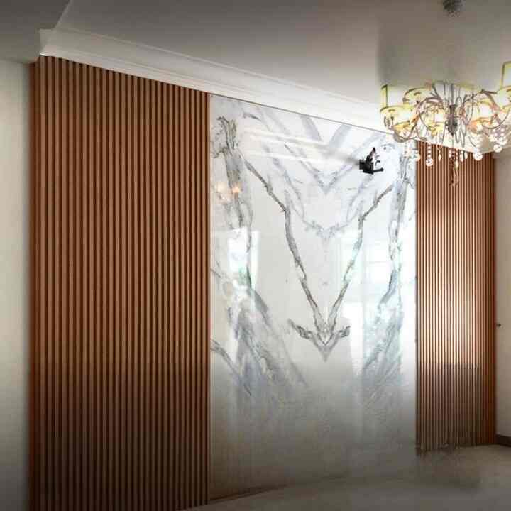 WPC Wood Wall Panel 3M, Fluted Cherry-Wood