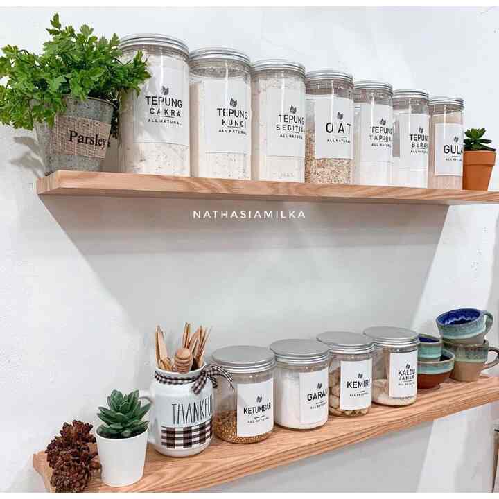 Toples Bumbu Minimalis Tutup Silver