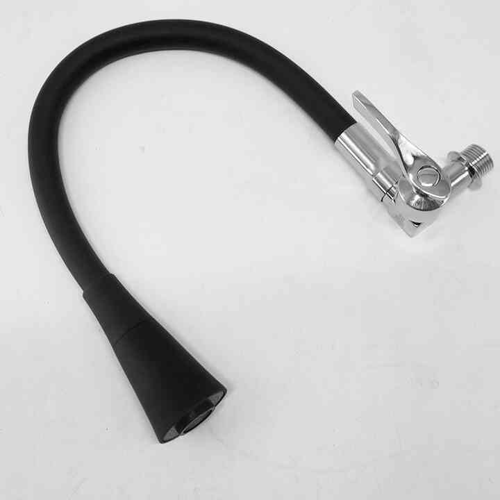 Kran Angsa Tembok Fleksibel, Hitam